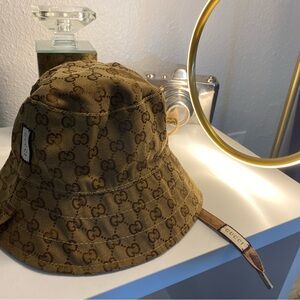 Gucci Brown Monogram Bucket Hat